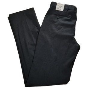 Profilo Dress Pants Men's Size 34X Black Straight Leg Solid 100% Wool M58575851